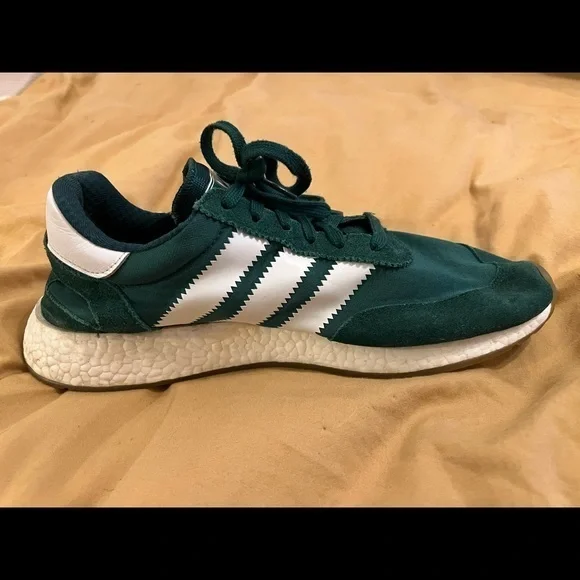 Adidas Iniki Runner Shoes, Collegiate Green, Size 11.5 - Picture 2 of 6